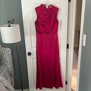 Revelry Hot Pink Satin ‘Diana’ Dress